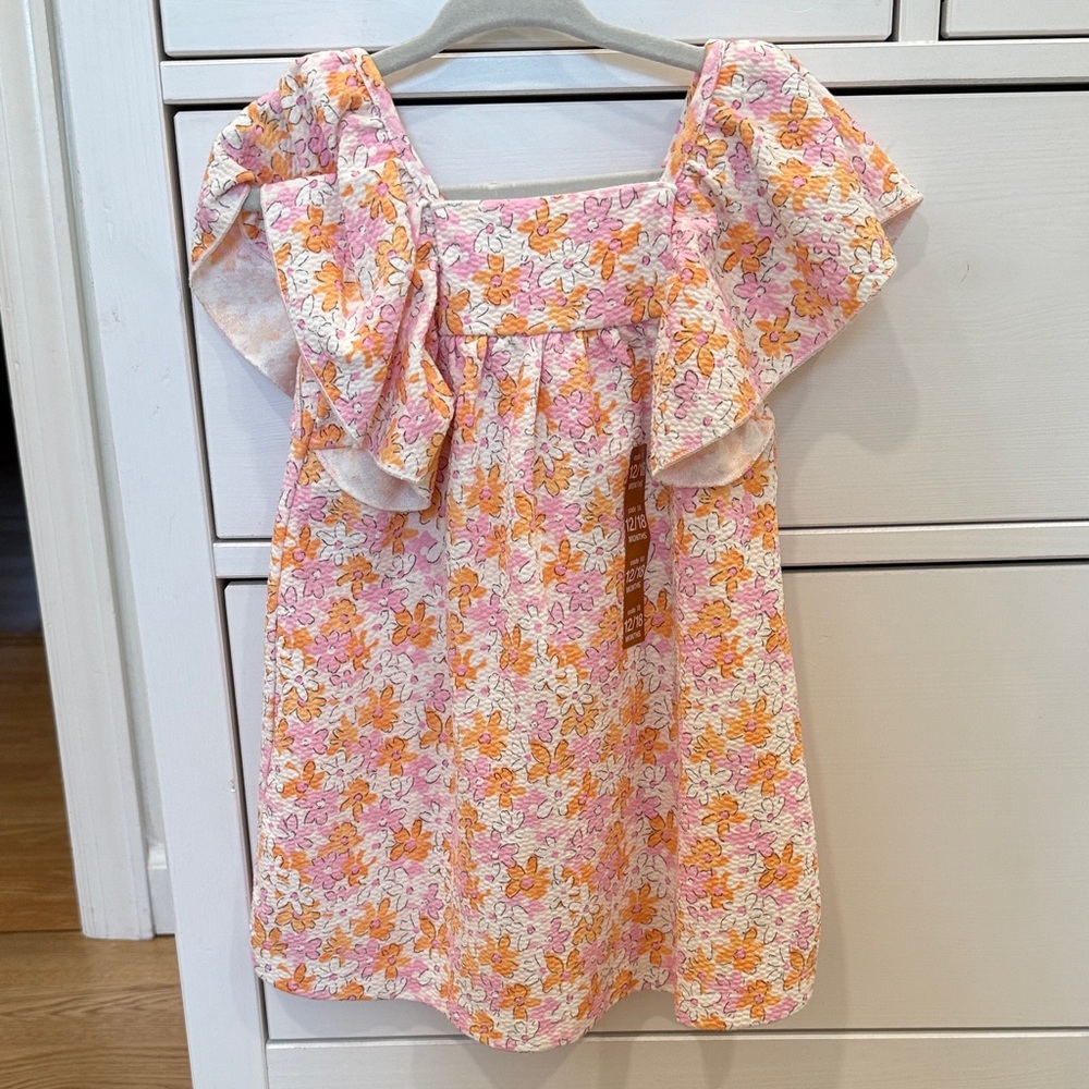 Zara Kids Floral Blouse in Pink and Orange